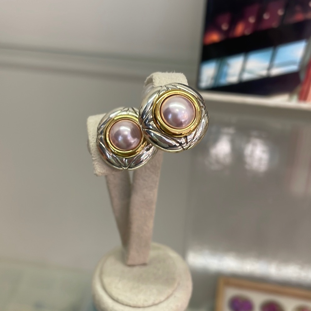 ORBIS interchangeable Sterling and 14k gold earrings